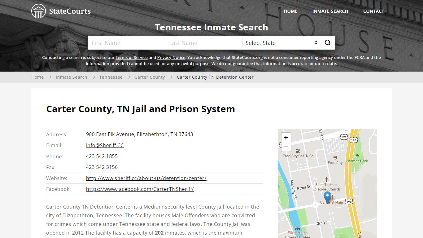 Carter County TN Detention Center Inmate Records Search, Tennessee ...